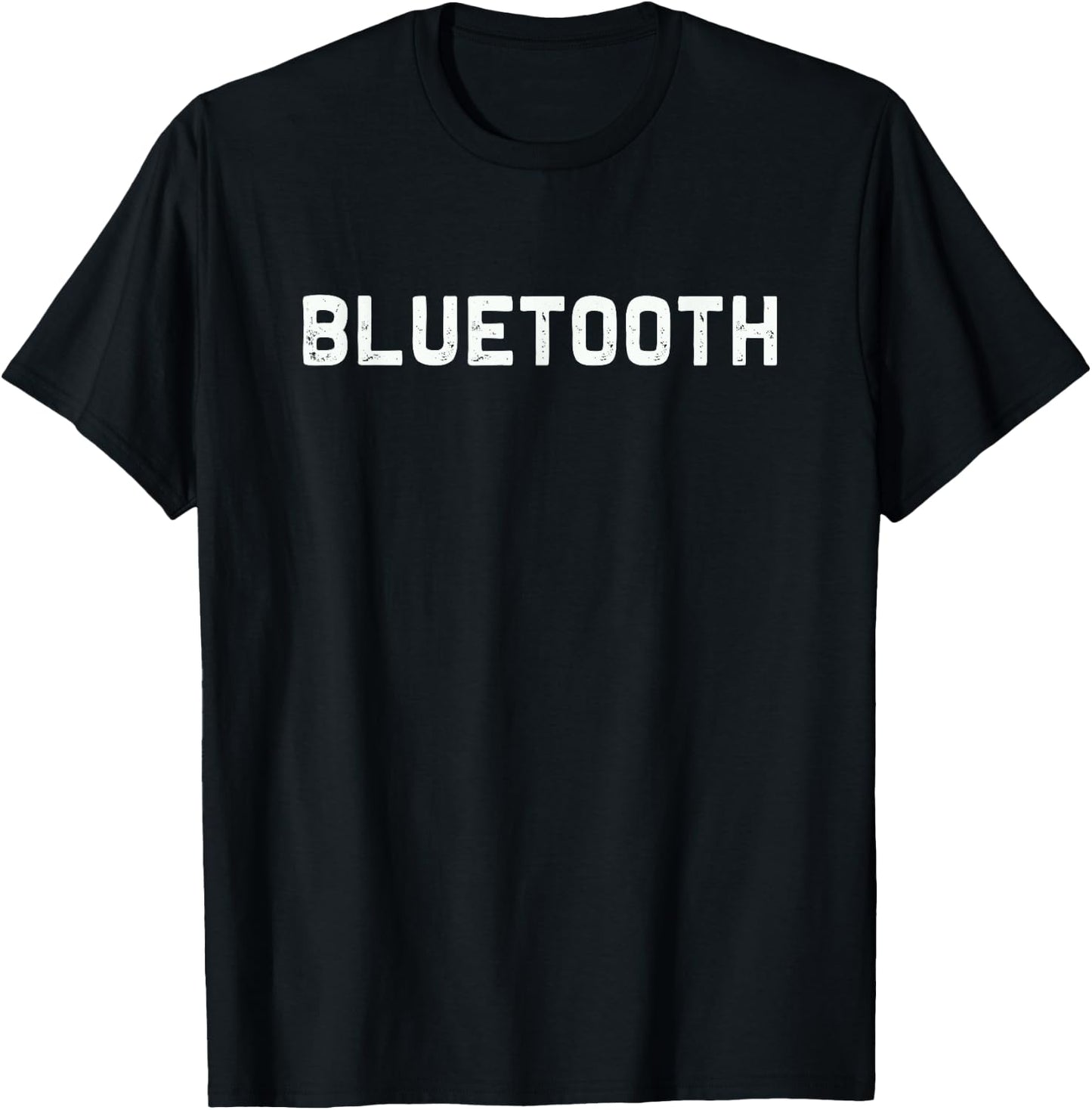 Funny Bluetooth | Distressed Grunge Retro Vintage T-Shirt - T-Shirt | Black