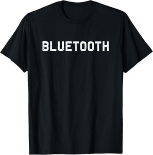 Funny Bluetooth | Distressed Grunge Retro Vintage T-Shirt - T-Shirt | Black