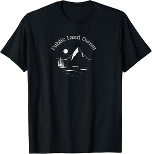 Outdoors Lover Public Land Owner Conservation Gift T-Shirt - T-Shirt | Black