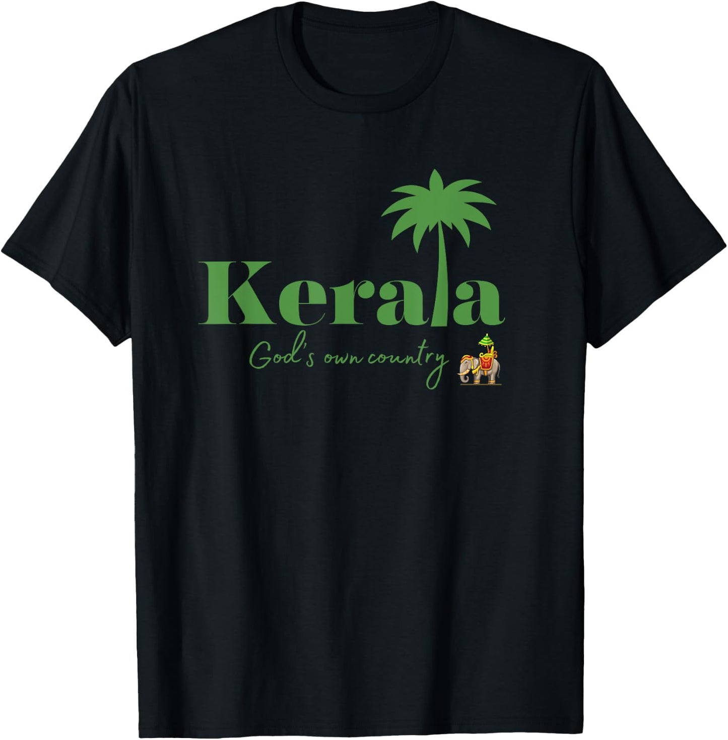kerala God's own country T-Shirt - T-Shirt | Black