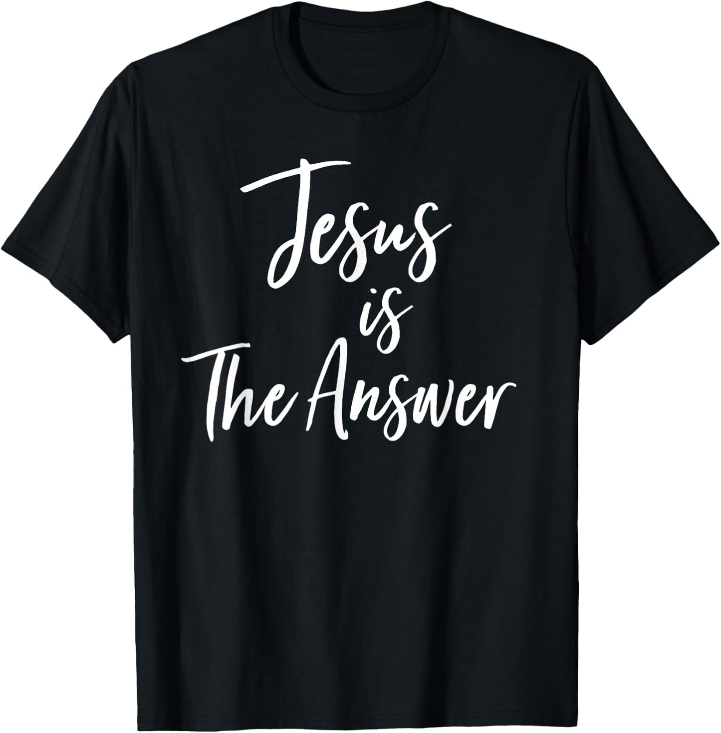 Jesus Is The Answer Grace Inspired Faith Vintage T Shirt T-Shirt - T-Shirt | Black