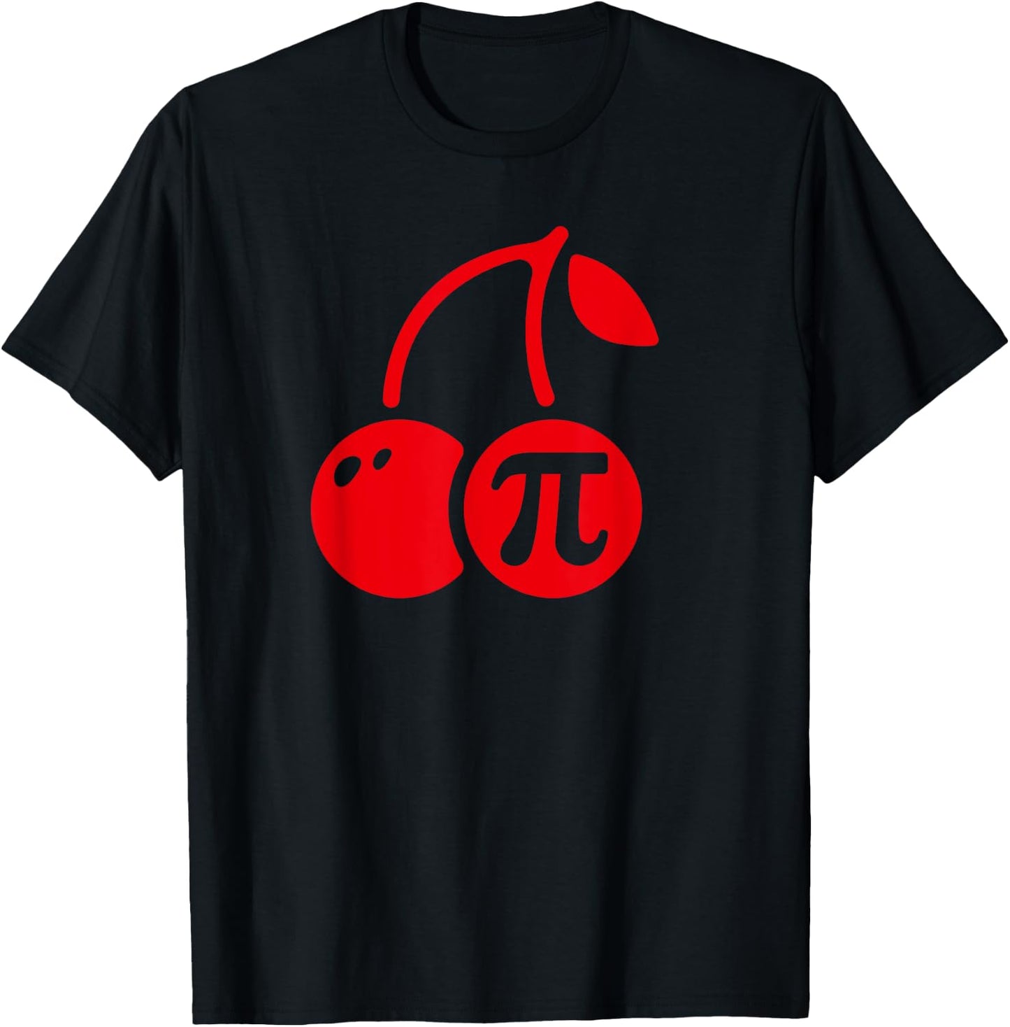 Cherry Pi Day Funny Math Nerd Pie Teacher 3.14 Men Women Girls Kids T-Shirt - T-Shirt | Black