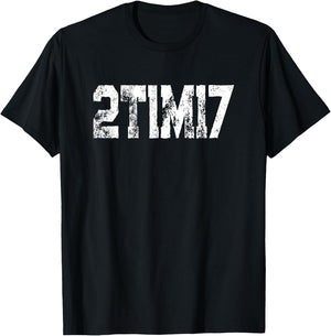 Bible Verse 2 Timothy 1 7 Spirit Power Scripture T-Shirt - T-Shirt | Black