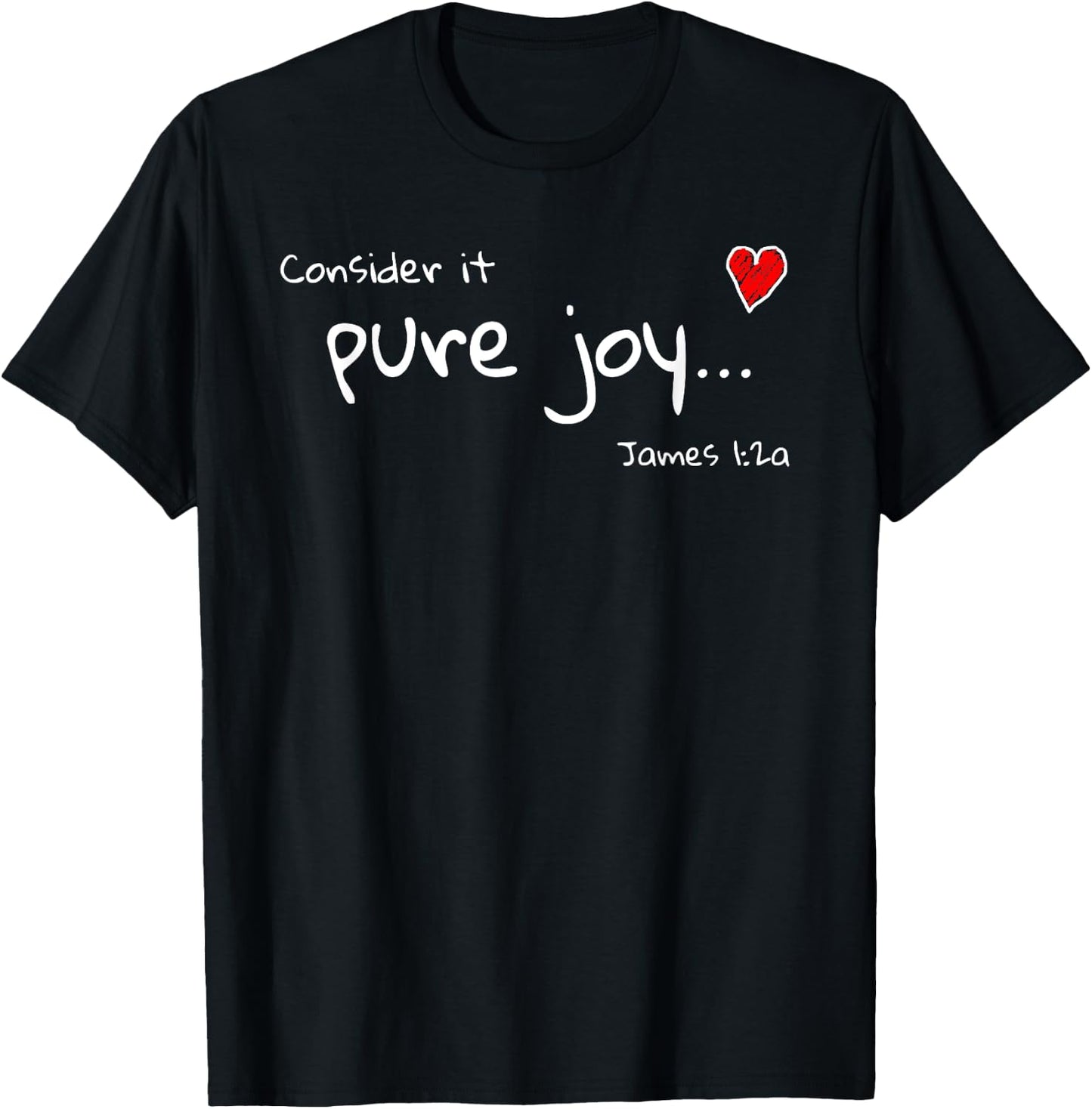Consider it Pure Joy James 1 Scripture Bible T-Shirt - T-Shirt | Black