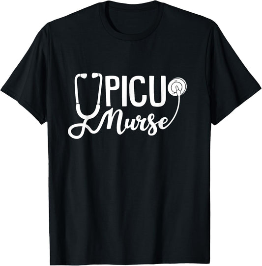 PICU Nurse - Gift PICU Nurse Pediatric Nurse Gifts T-Shirt - T-Shirt | Black