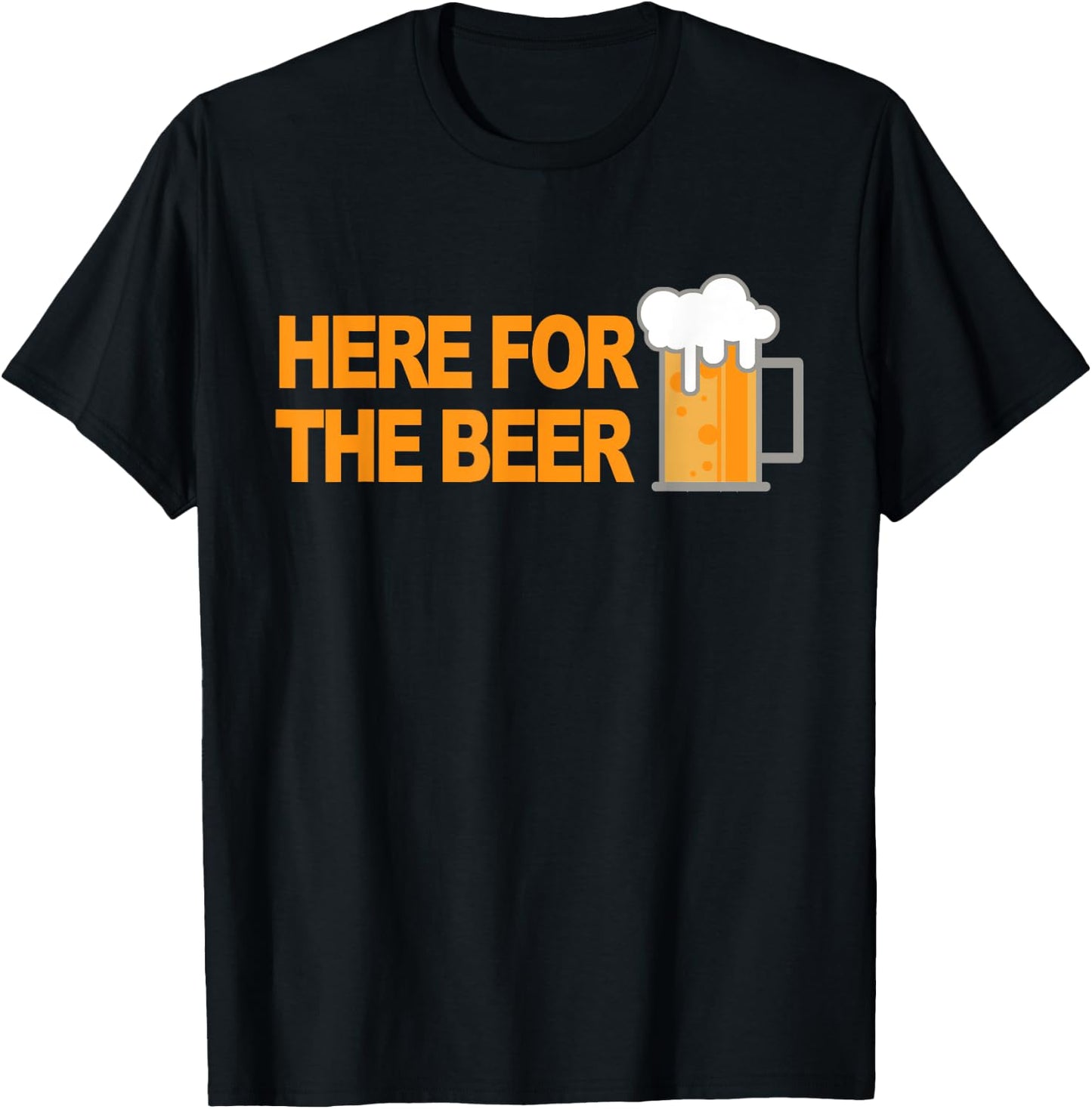Here For The Beer T-Shirt - T-Shirt | Black