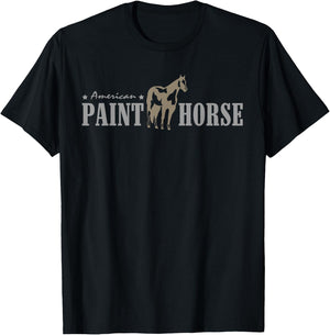 American Paint Horse Shirt - Western Riding Horse Breed T-Shirt - T-Shirt | Black