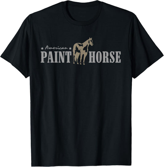 American Paint Horse Shirt - Western Riding Horse Breed T-Shirt - T-Shirt | Black