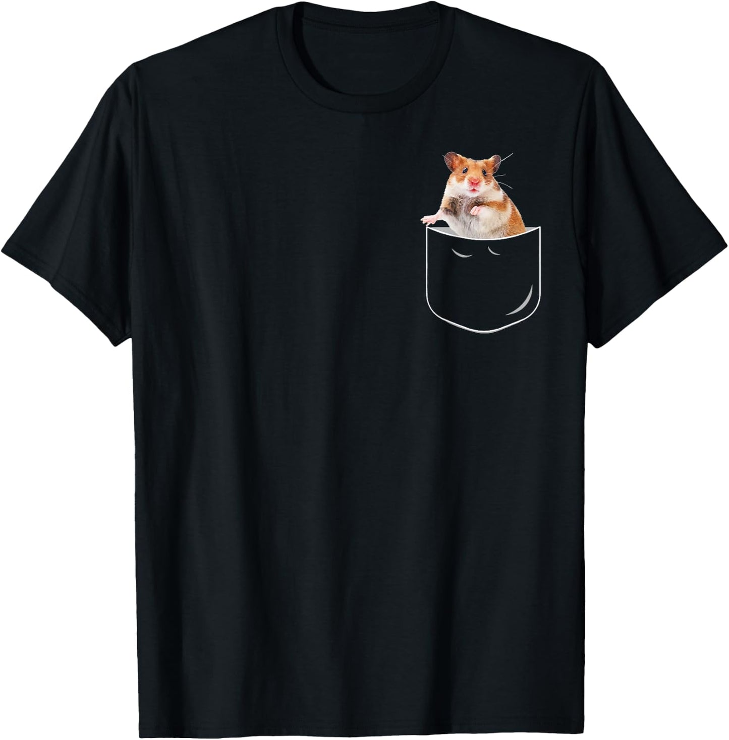 Pocket Hamster Shirt, Funny Hamster In Pocket Gift T-Shirt - T-Shirt | Black