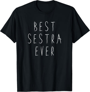 Best Sestra Ever Shirt - Cool Slavic Sister Gift T-Shirt - T-Shirt | Black