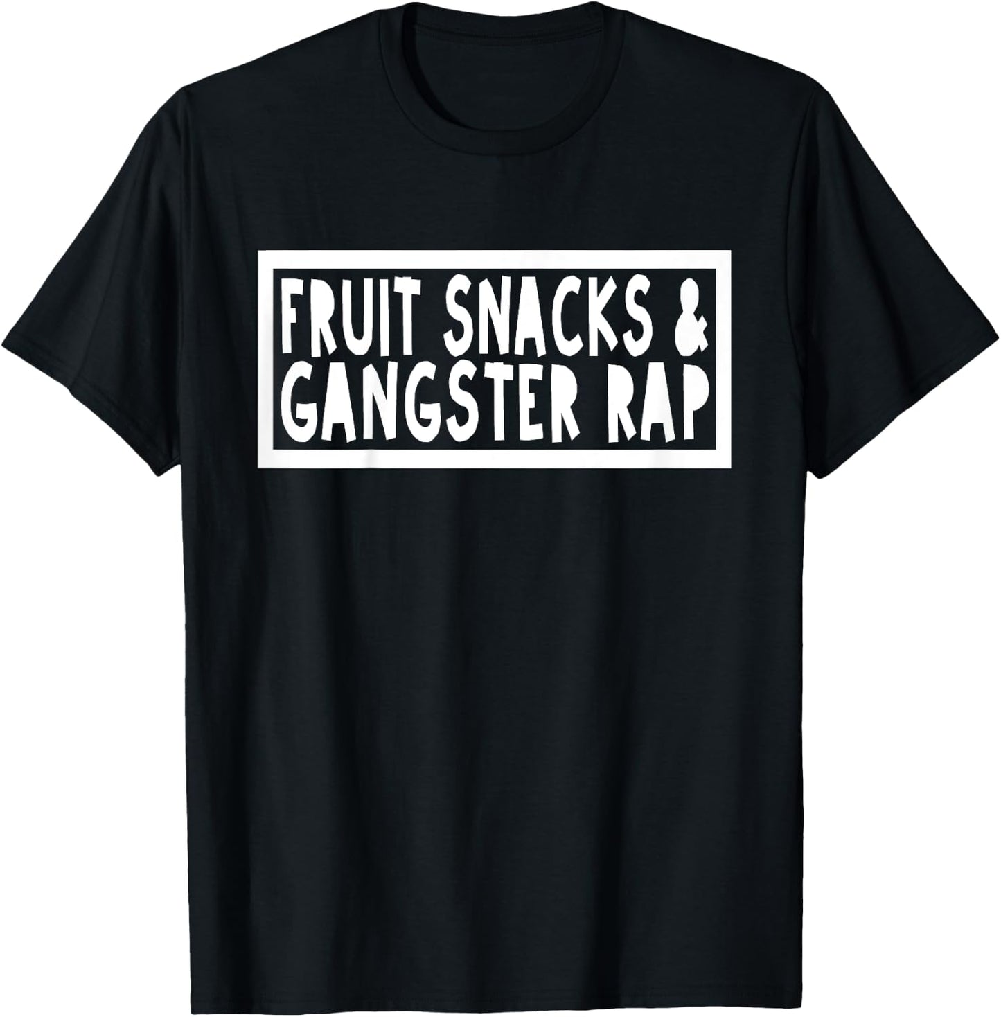 Kids Fruit Snacks & Gangster Rap Funny Boy Toddler Kid T-Shirt - T-Shirt | Black