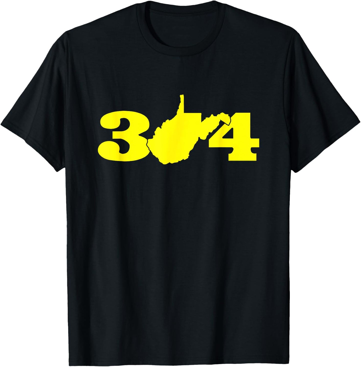 304 West Virginia Blue and Gold T-Shirt - T-Shirt | Black