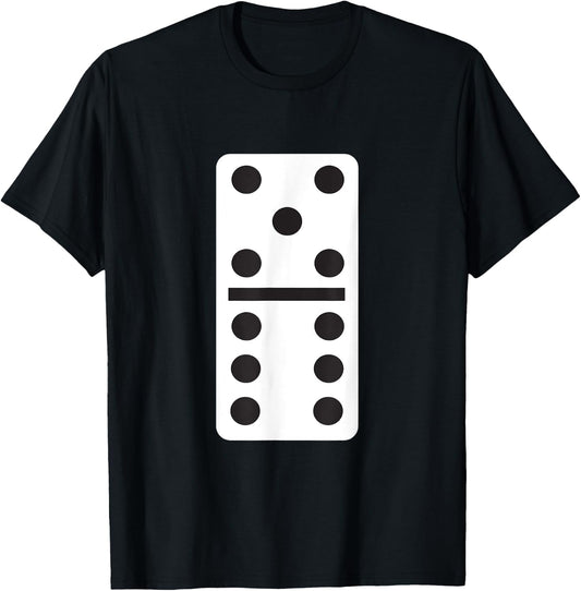 Five Six Dominoes Halloween Costume Domino Game T-Shirt - T-Shirt | Black