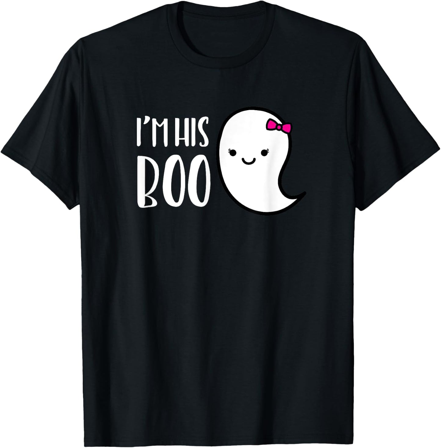 MATCHING SET I'm His or Her Boo Halloween Ghost Couple Shirt T-Shirt - T-Shirt | Black
