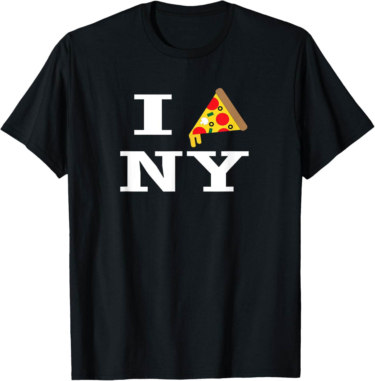 I Pizza NY - I Love New York Pizza Funny T-Shirt - T-Shirt | Black