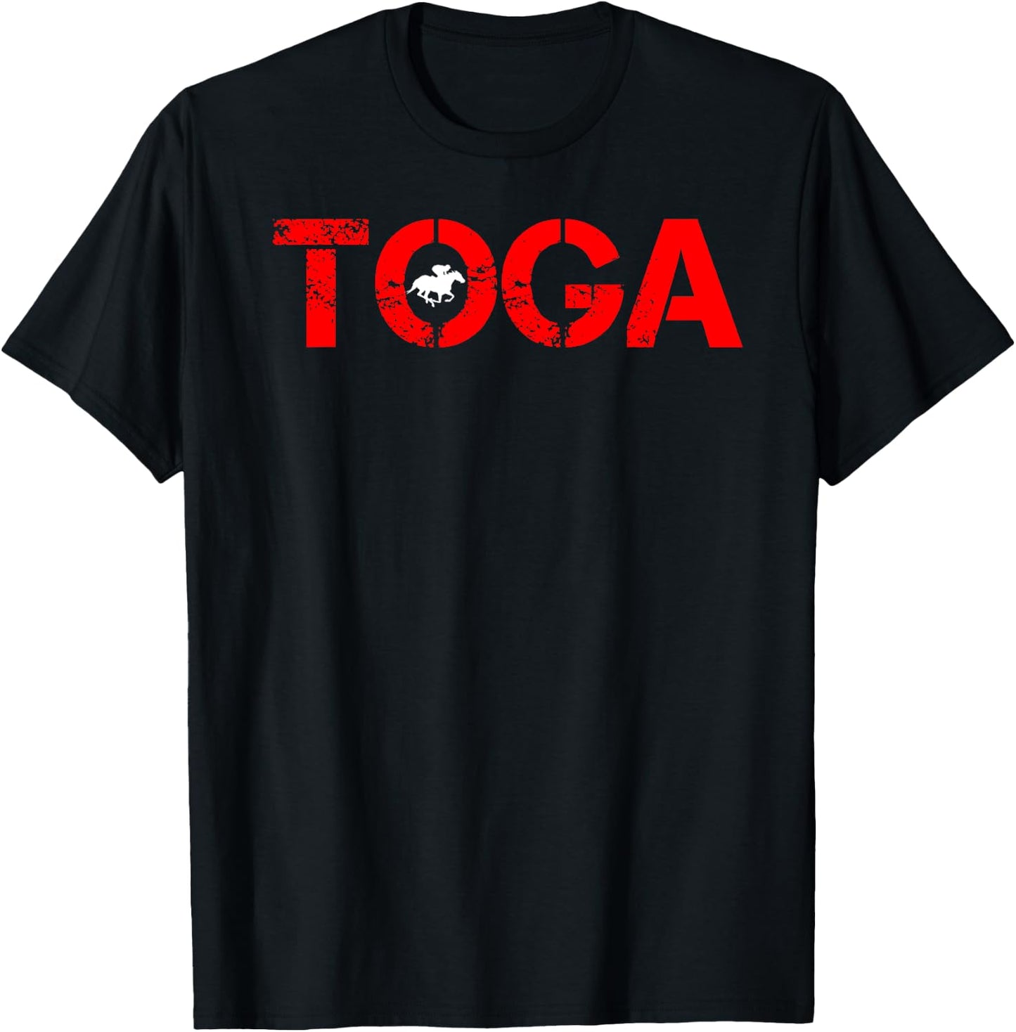 Toga Saratoga Springs Horse Racing T-Shirt - T-Shirt | Black