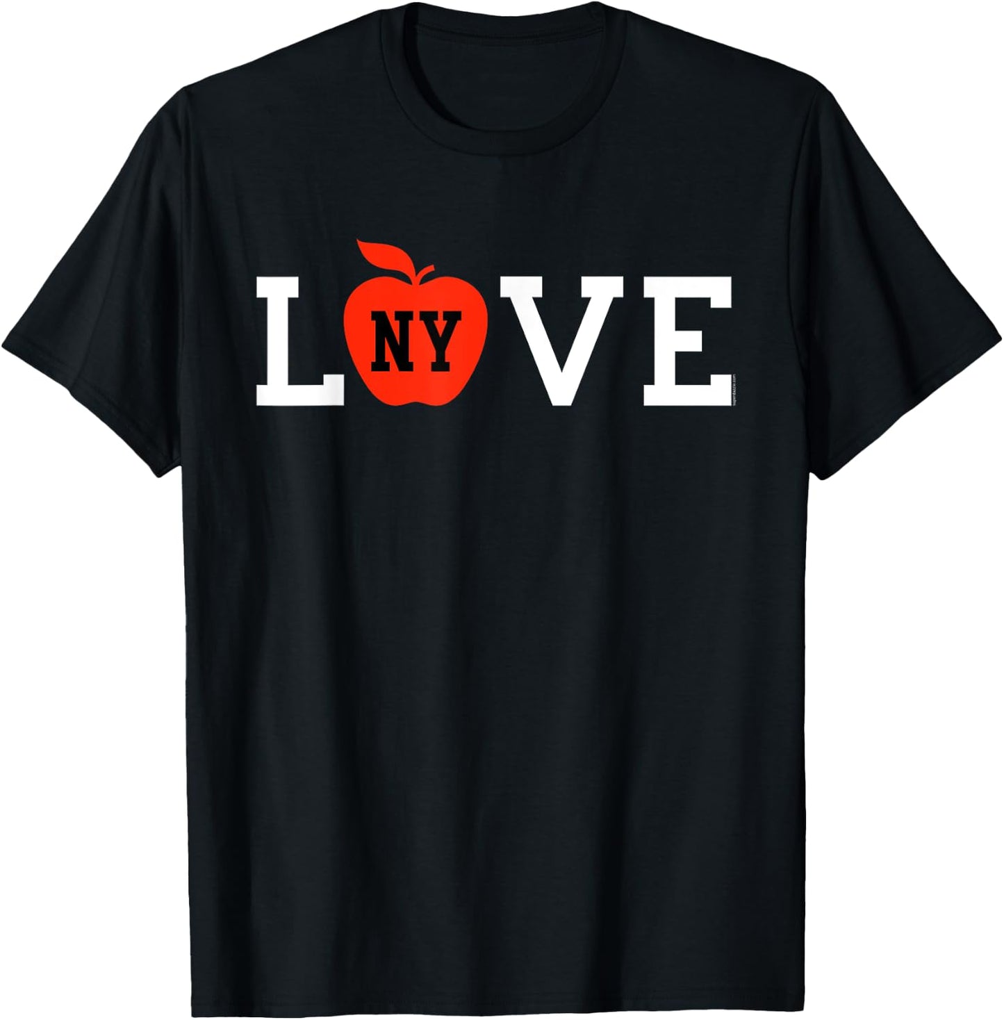 I Love NY Big Apple Heart Cool Casual Cute NYC New York City T-Shirt - T-Shirt | Black