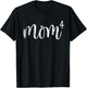Mom4 Mom of 4 Mother of Four Kids Mama Gifts Mothers Day T-Shirt - T-Shirt | Black