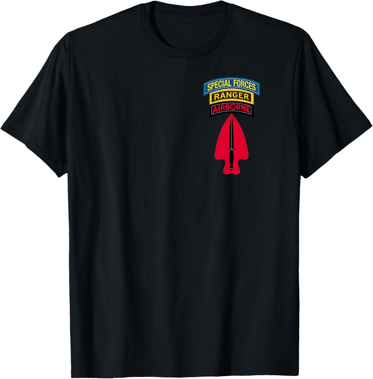 USASOC Shirt - Delta Force - Ranger SF Tab SFOD-D - Classic T-Shirt - T-Shirt | Black
