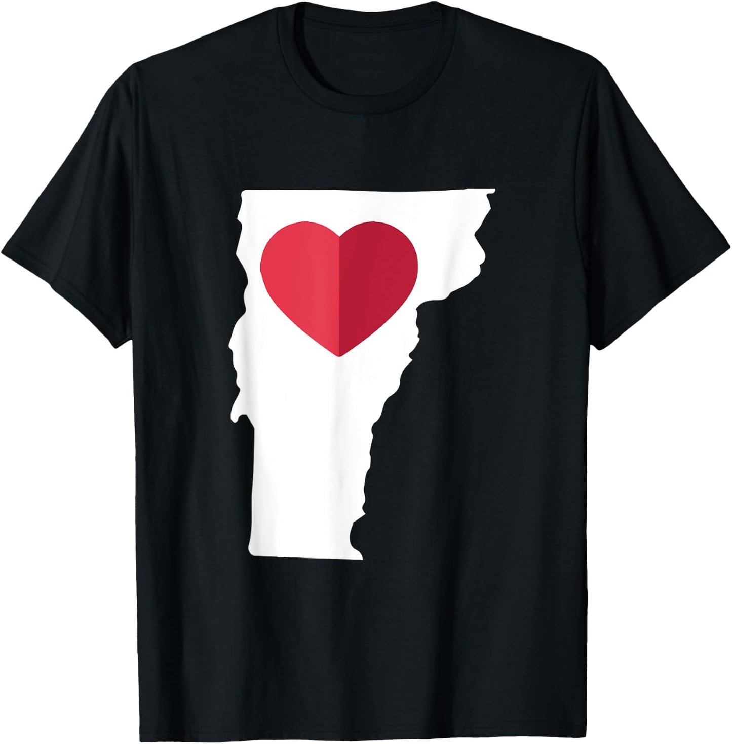 I Love Vermont VT Funny State Pride Heart Gift Souvenir T-Shirt - T-Shirt | Black