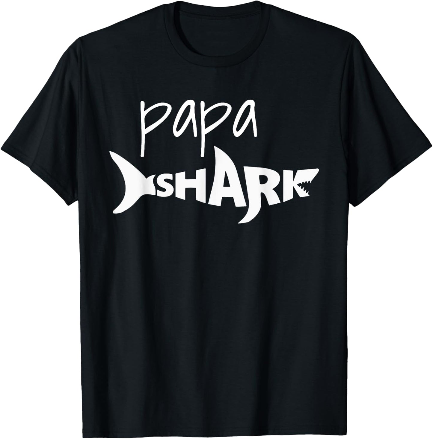 Papa Shark - Cool funny Gift for papa T-Shirt - T-Shirt | Black
