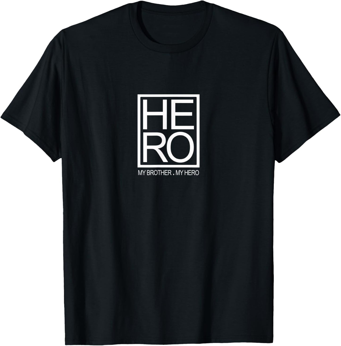My Brother is My Hero Cool Graphic Fun Sibling T-Shirt - T-Shirt | Black