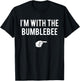 I'm With Bumblebee Halloween Costume Party Matching Couples T-Shirt - T-Shirt | Black