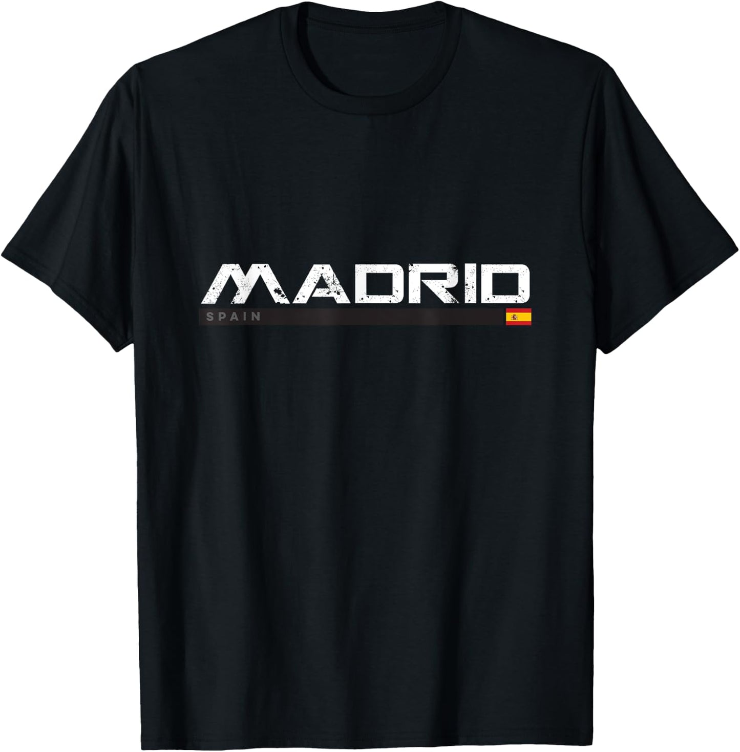 Madrid Spain Vintage Retro T-Shirt - T-Shirt | Black