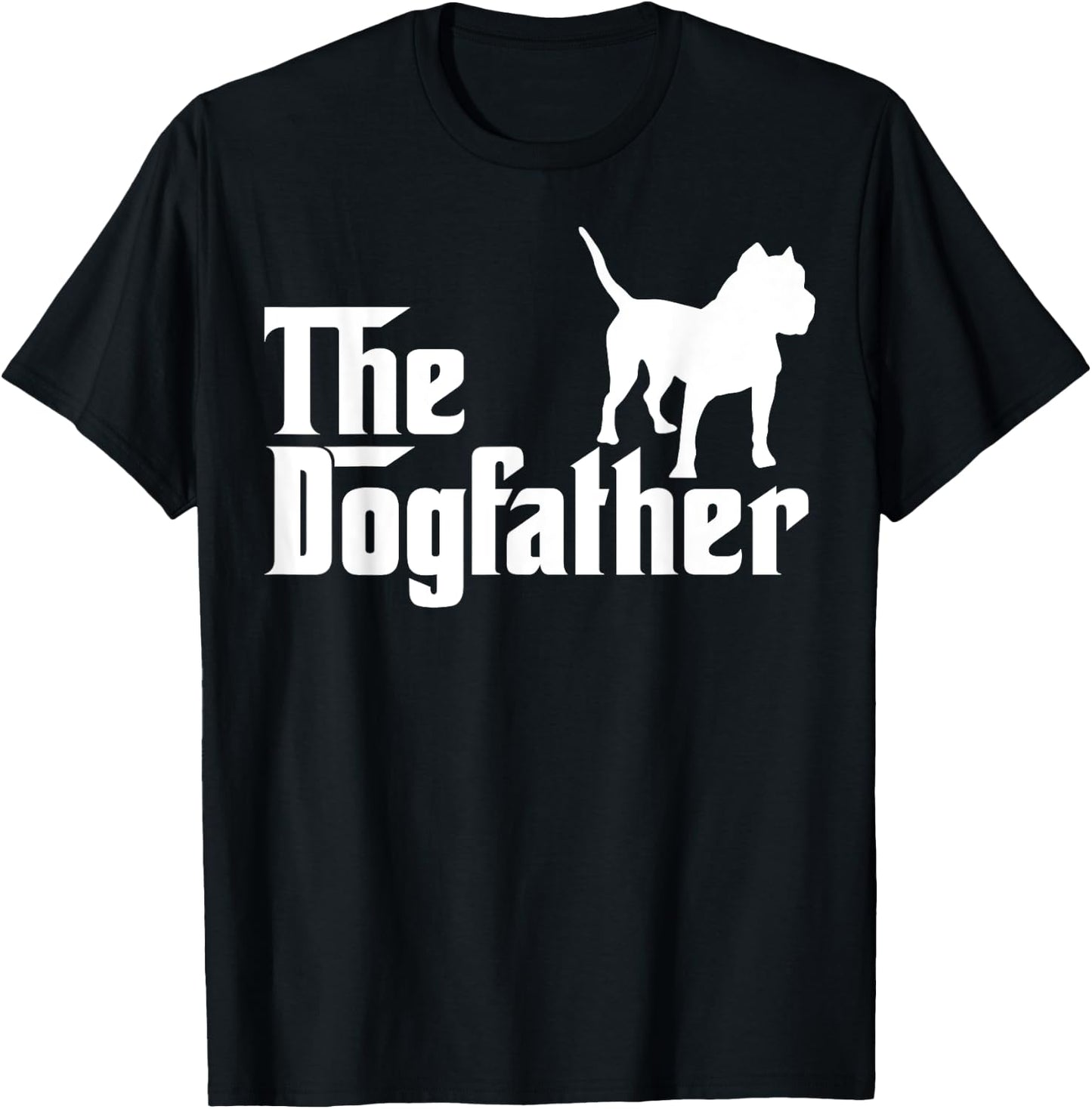 The Dogfather Pit Bull Funny T-Shirt - T-Shirt | Black