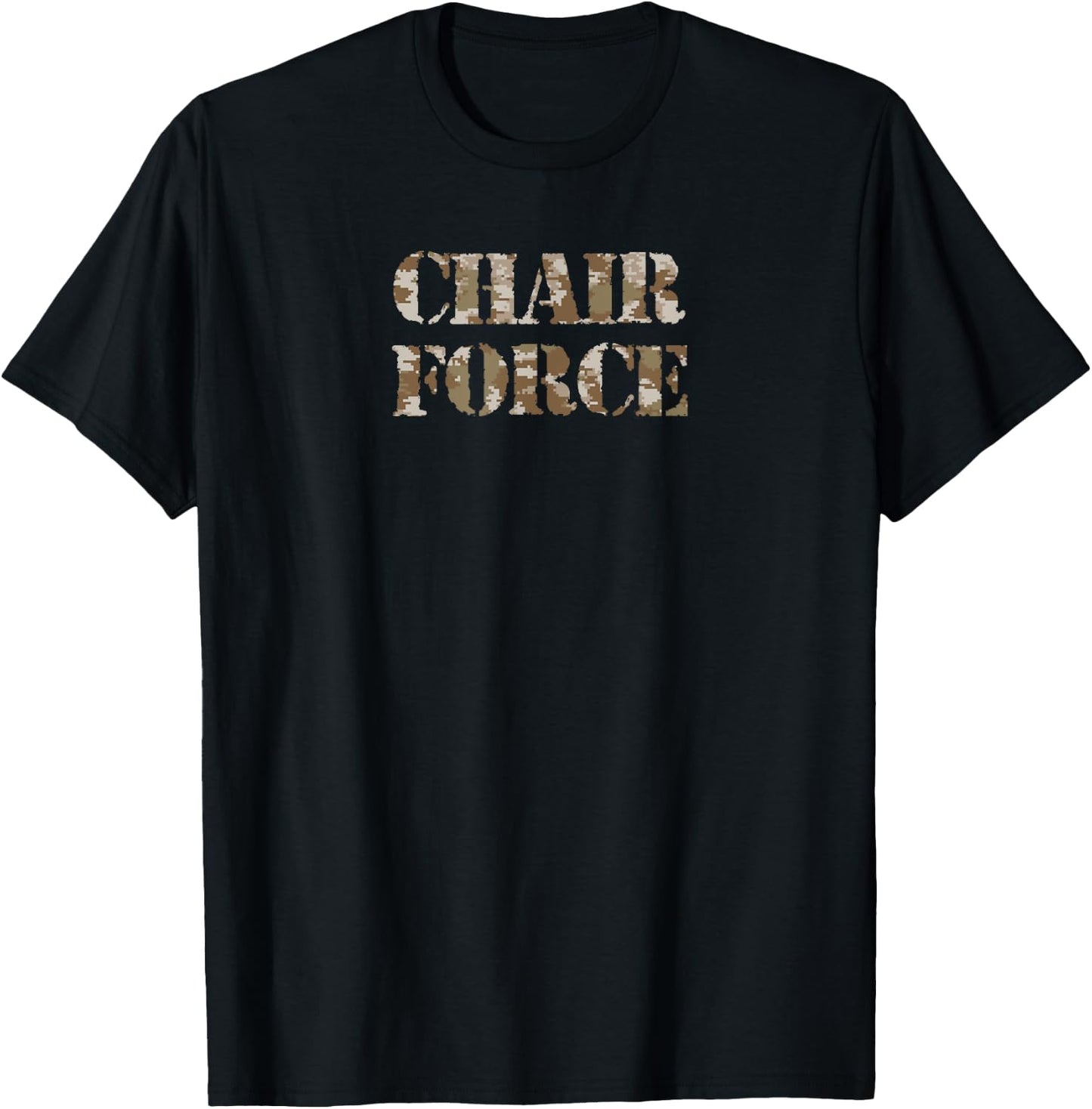 Chair Force Military Camo T-Shirt - T-Shirt | Black