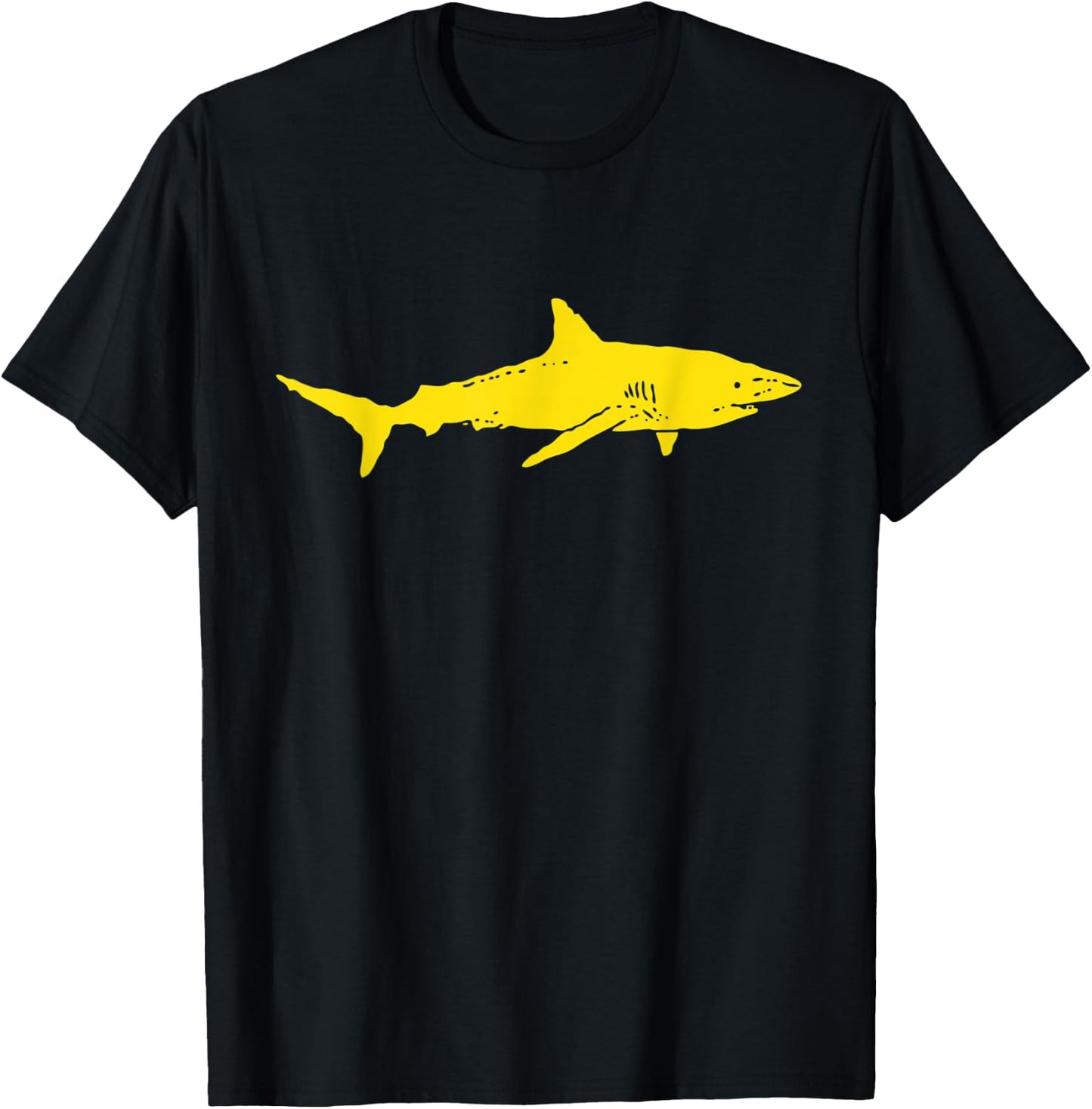 Shark | Black & Yellow Shark | Shark Gift | Yellow Shark T-Shirt - T-Shirt | Black