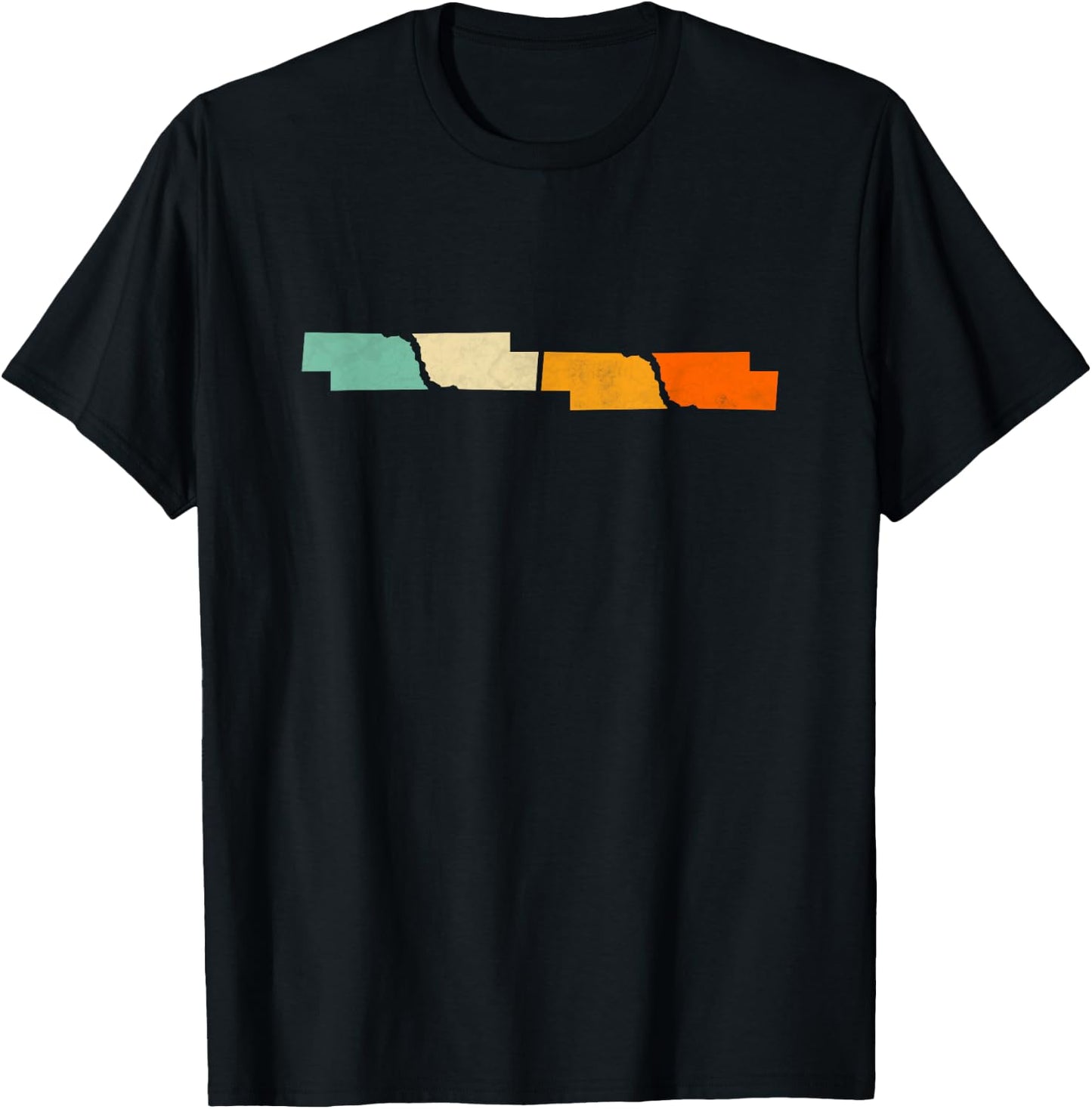 Vintage Retro 70s Nebraska Shirt For Nebraska Home T-Shirt - T-Shirt | Black