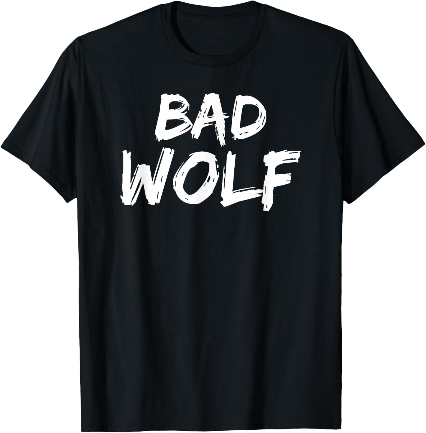 Bad Wolf In A Distressed Savage Look Shirt T-Shirt - T-Shirt | Black