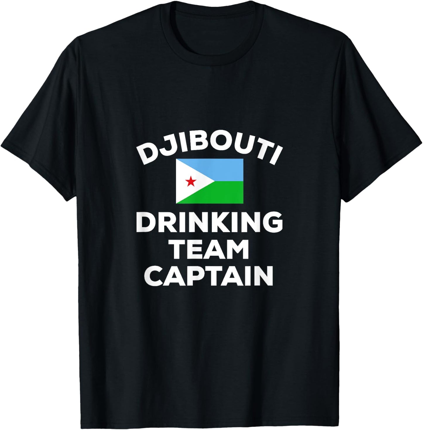 Djibouti Drinking Team Captain Beer Funny Flag Group Party T-Shirt - T-Shirt | Black