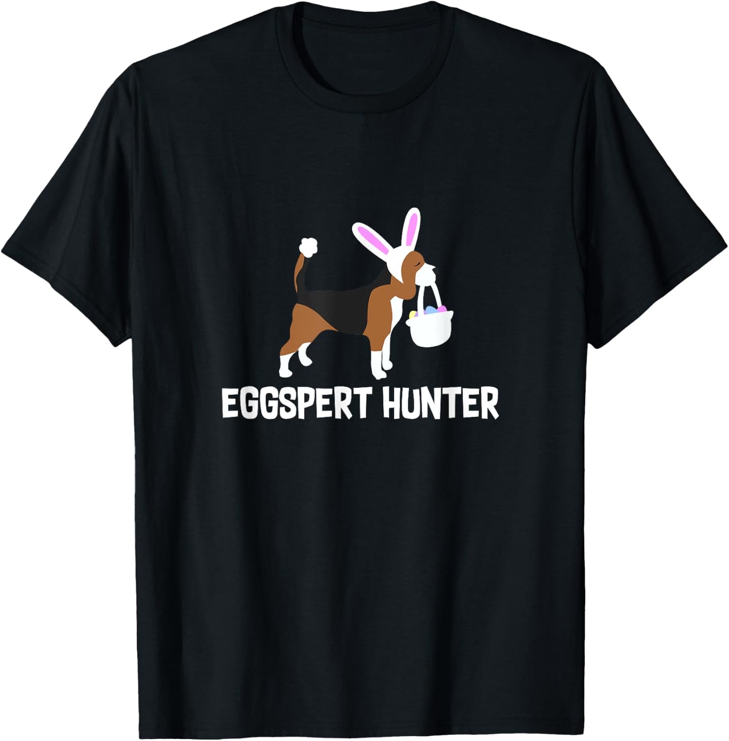 Funny Easter Shirt Beagle Dog Eggspert Hunter Gift Men Women Girls Kids T-Shirt - T-Shirt | Black