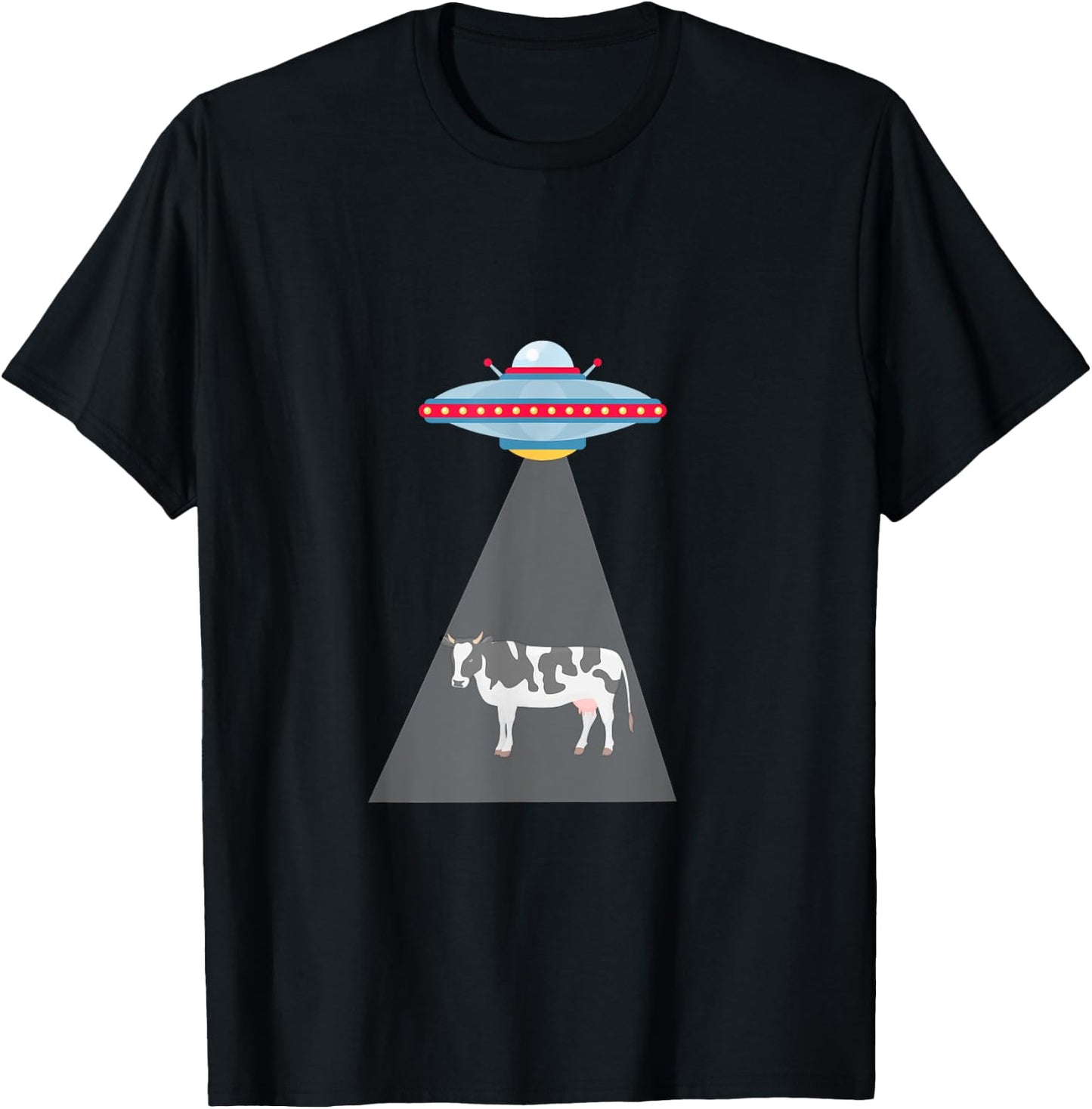 UFO Cow Abduction T-Shirt - T-Shirt | Black