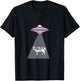 UFO Cow Abduction T-Shirt - T-Shirt | Black