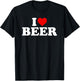 I Love Beer - Heart T-Shirt - T-Shirt | Black