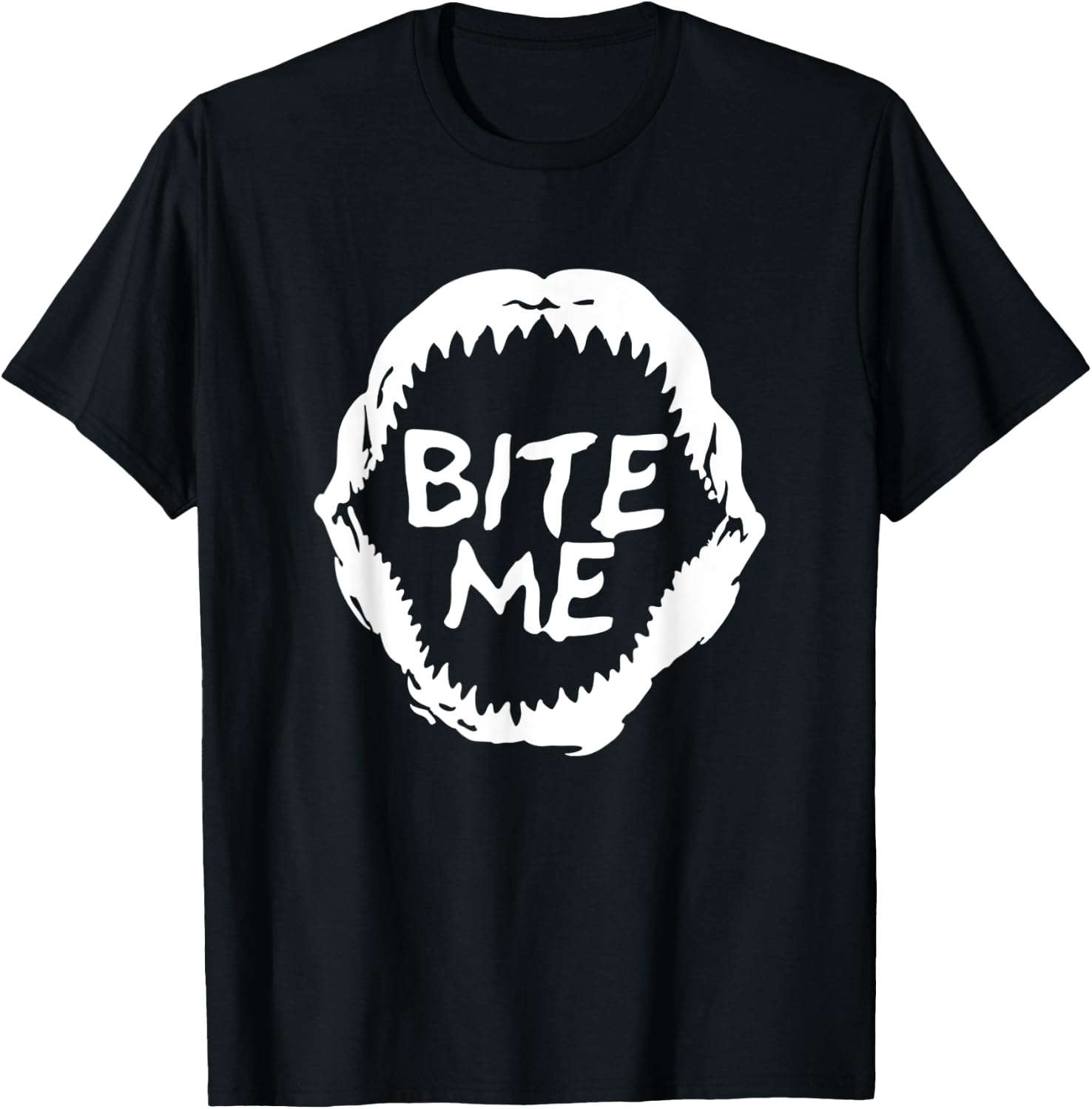 Bite Me Shark Teeth Shirt T-Shirt - T-Shirt | Black