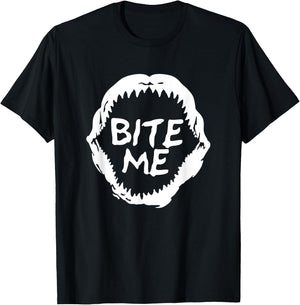 Bite Me Shark Teeth Shirt T-Shirt - T-Shirt | Black