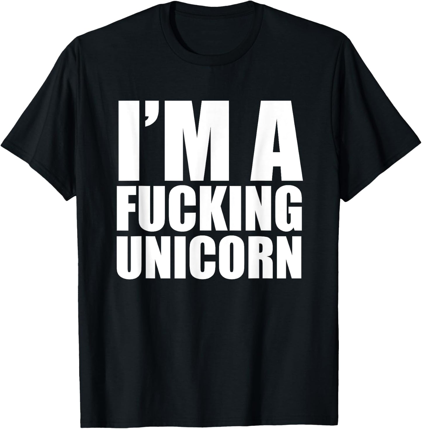 I'm a fucking Unicorn Lazy Halloween Costume Shirt T-Shirt - T-Shirt | Black