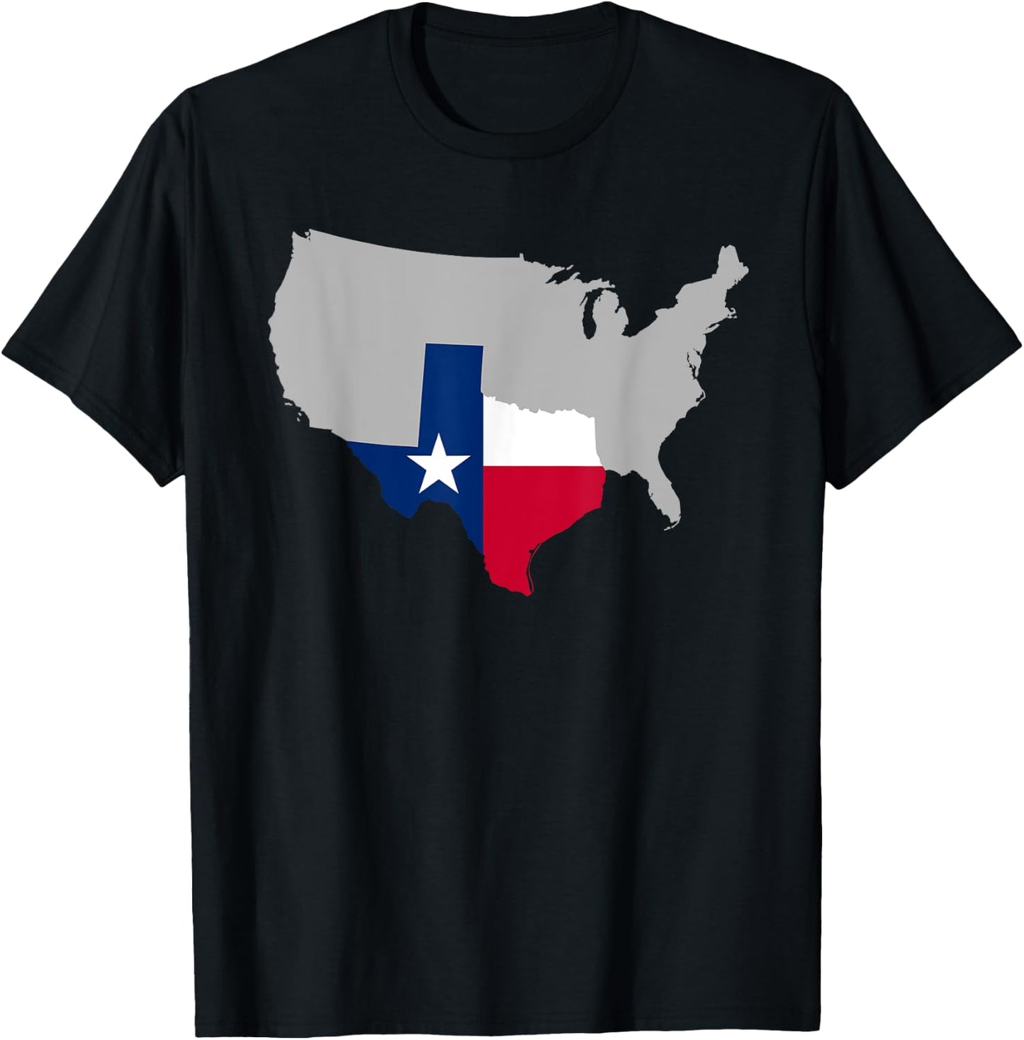 Texas Map T-Shirt - T-Shirt | Black