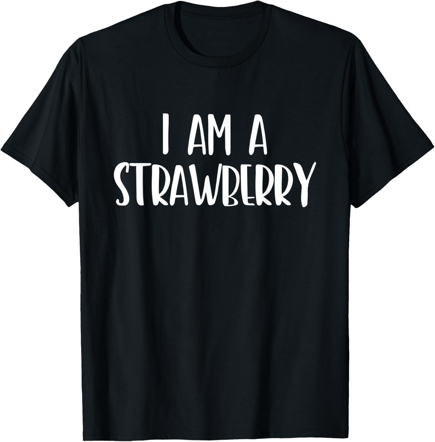 I Am A Strawberry Halloween I'm Simple Costume Lazy T-Shirt - T-Shirt | Black
