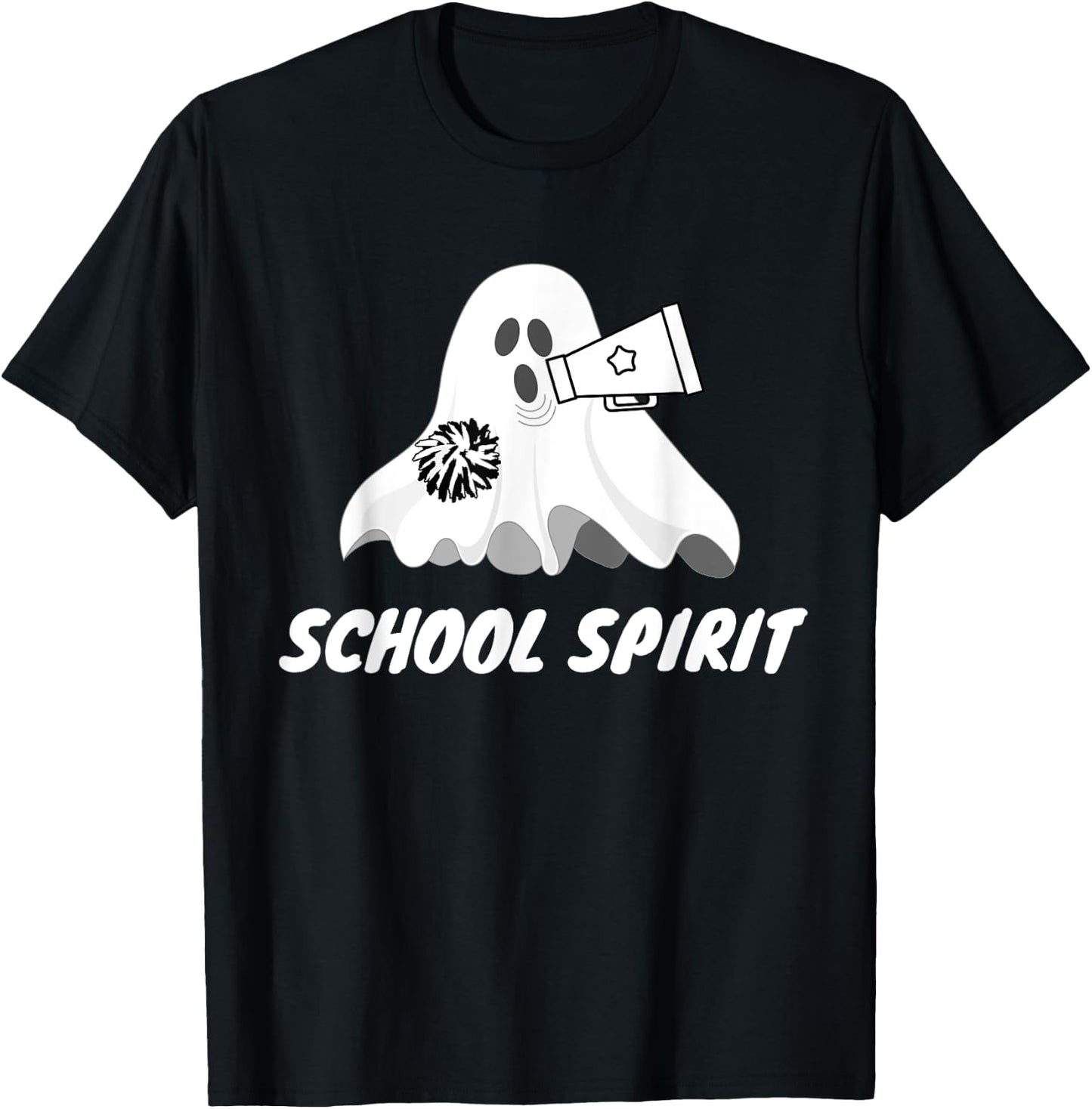 School Spirit Ghost - Funny Halloween T-Shirt - T-Shirt | Black