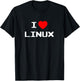 I Love Linux Nerd Geek Sysadmin IT Person Programmer Gift T-Shirt - T-Shirt | Black