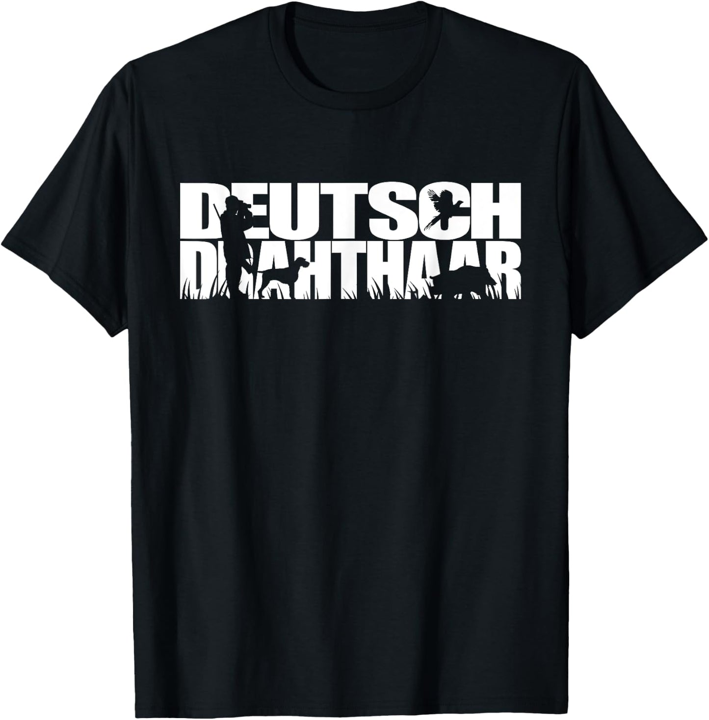 Funny Deutsch Drahthaar dog gift Shirt Hund Women Girls Kids T-Shirt - T-Shirt | Black