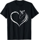 Horse Head Inside Heart Women Ladies Teens Gift T-Shirt - T-Shirt | Black