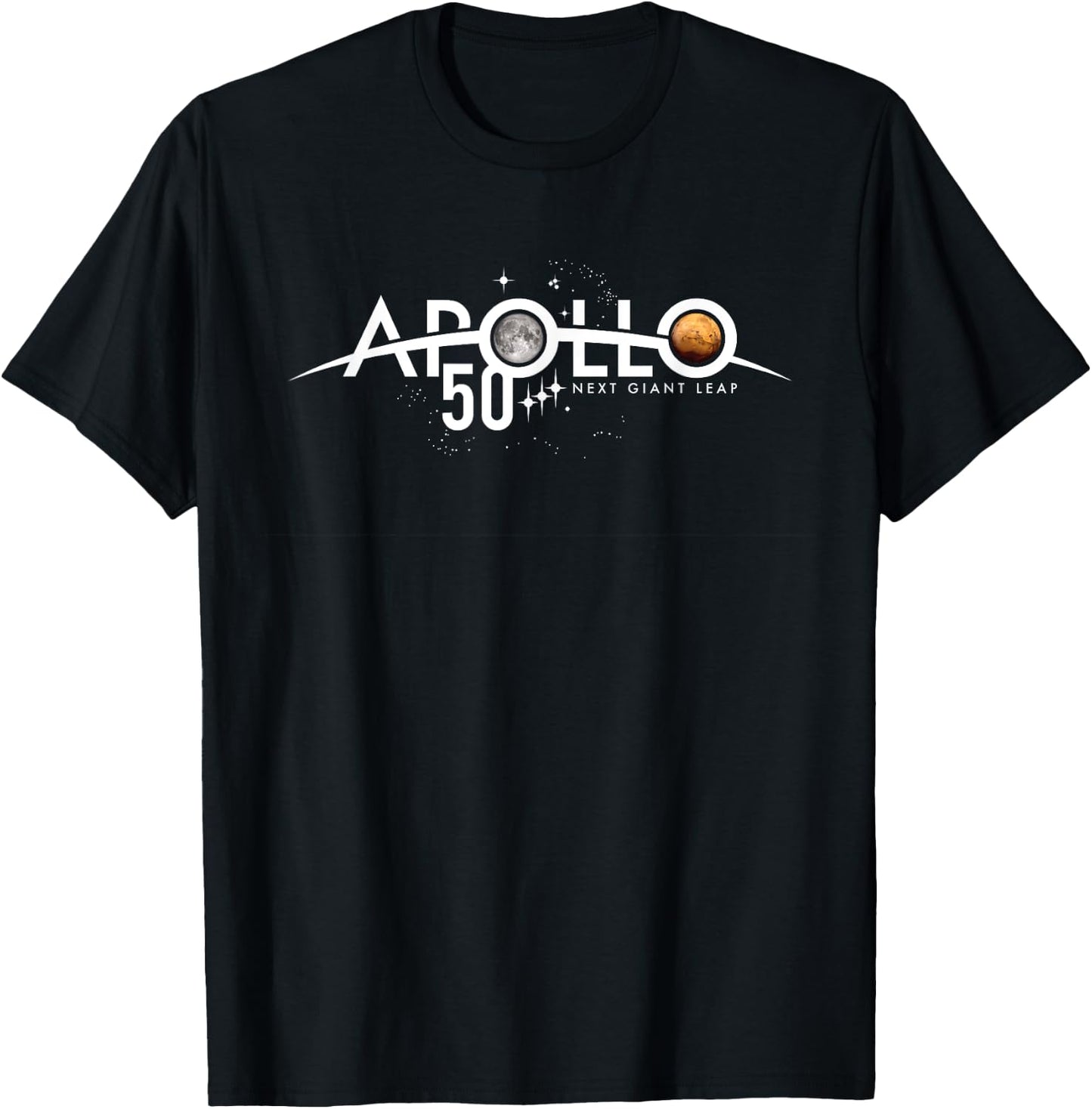 Apollo 50th Anniversary Logo NASA T-Shirt - T-Shirt | Black