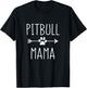 Pitbull Mama Dog Mom Funny Saying Pawprint Arrow T-Shirt - T-Shirt | Black