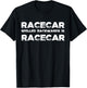 Racecar Spelled Backwards Funny Car Mechanic Race Car Shirt T-Shirt - T-Shirt | Black